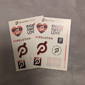 New PELOTON set of 2 Stickers Sheet of 10 each